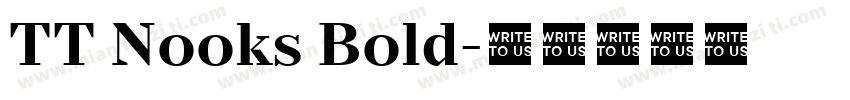 TT Nooks Bold字体转换